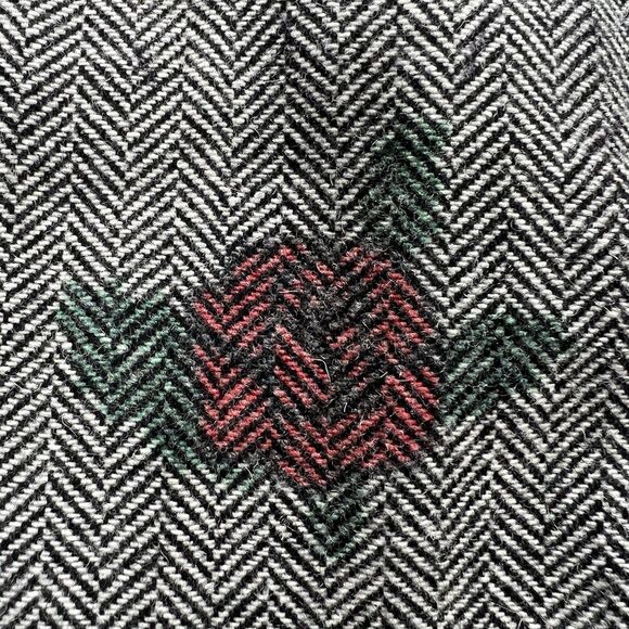 Teddy Fresh Wool Blend Doodle Pants 28x29 Gray Herringbone Streetwear Art Indie - Picture 5 of 13